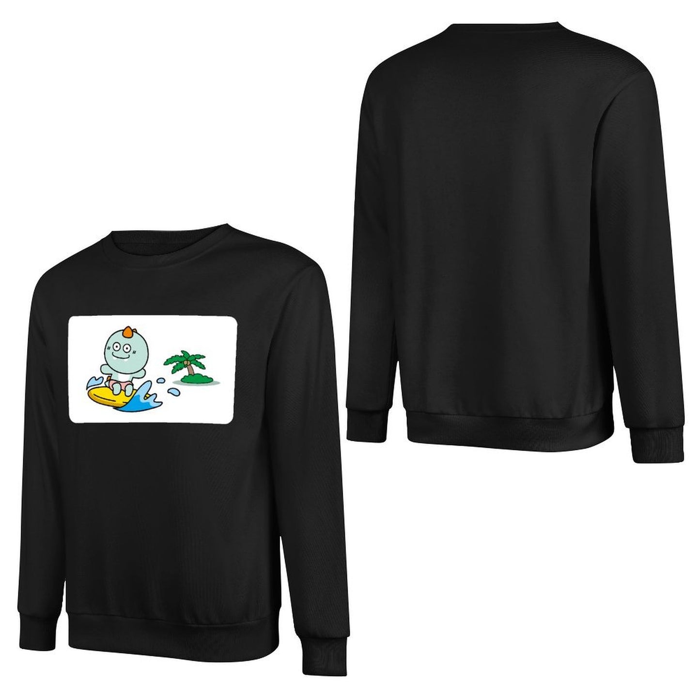 Front Patterned Long Sleeve TopSlim Fit Eco / Sustainable