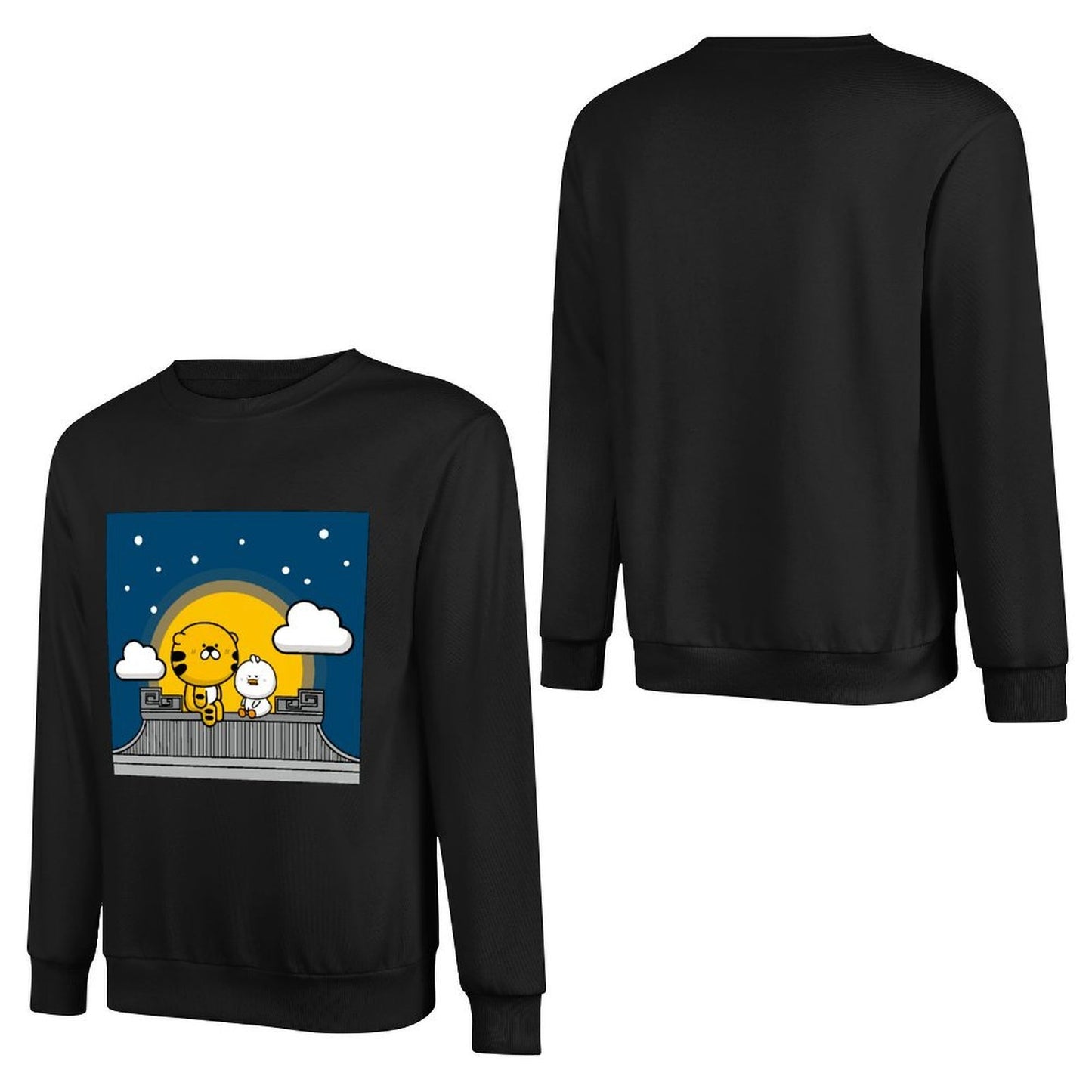 Front Patterned Long Sleeve TopEasy-Care Breathable