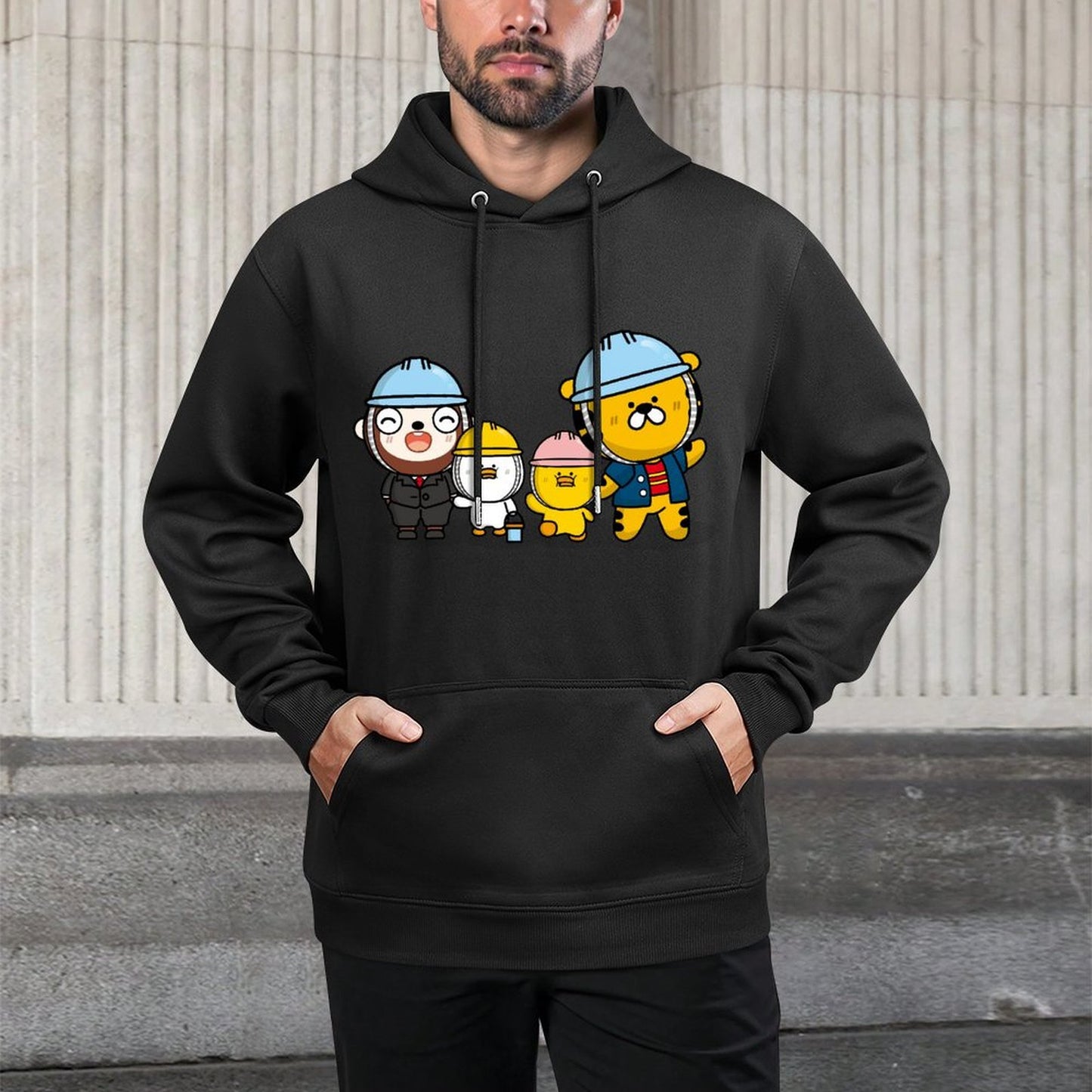 Vintage ClassicFit Front Graphic Hoodies