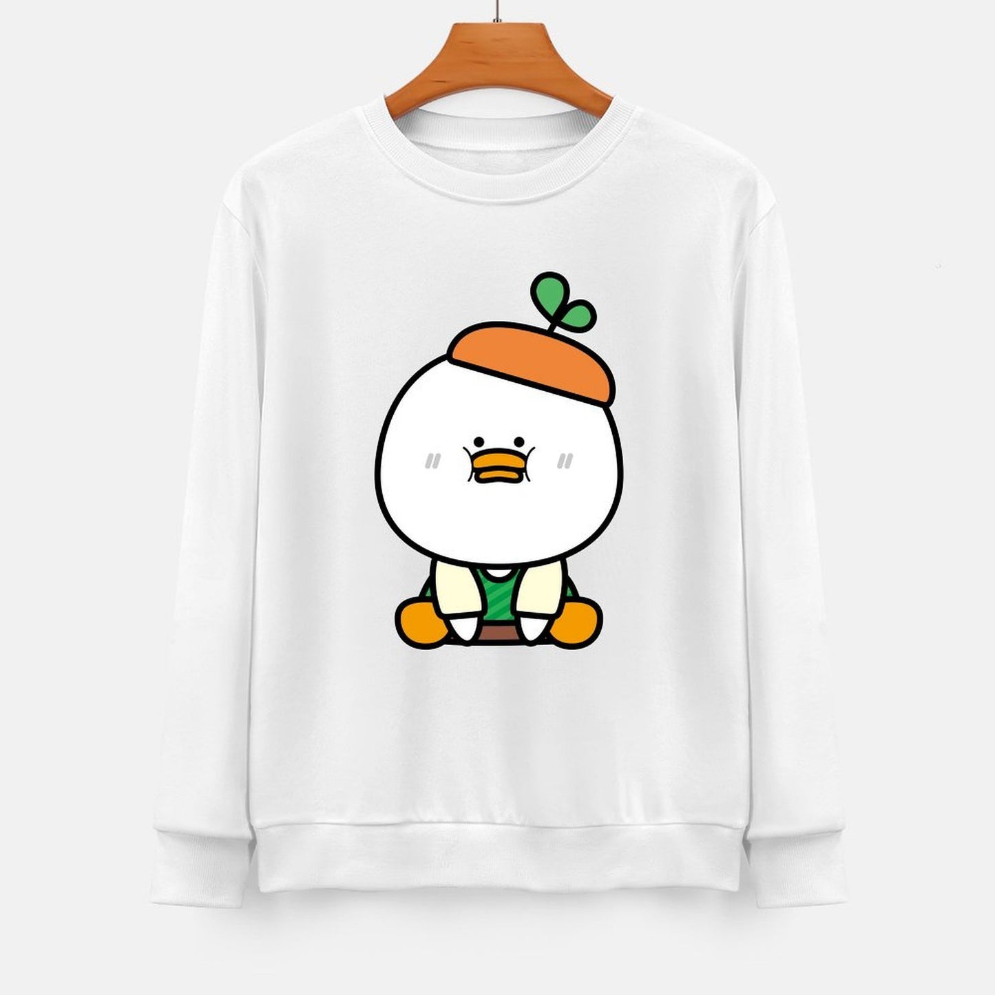 Front Patterned Long Sleeve Top100% Cotton Modern