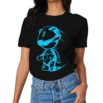 Inlex Bear T-shirtsStreetStyle Double-Stitched T-Shirt