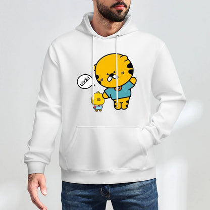 Double-Stitched Crisp Print Front Graphic Hoodies