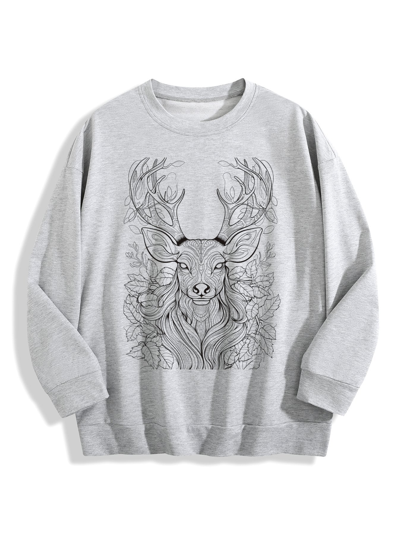Customizable Christmas-themed long-sleeved shirt, natural style