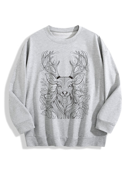 Customizable Christmas-themed long-sleeved shirt, natural style