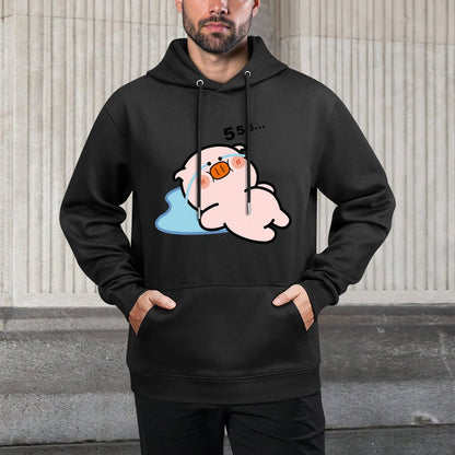 Crisp Print Minimalist Front Graphic Hoodies