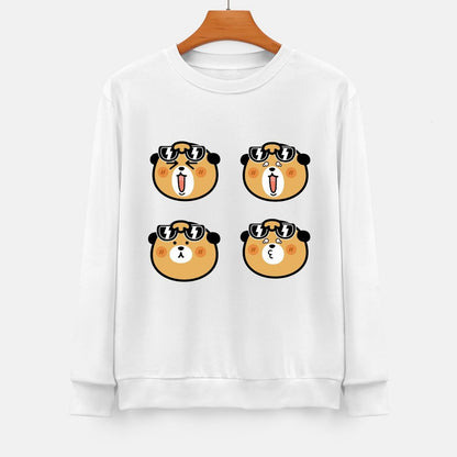 Front Patterned Long Sleeve TopVintage Long Lasting