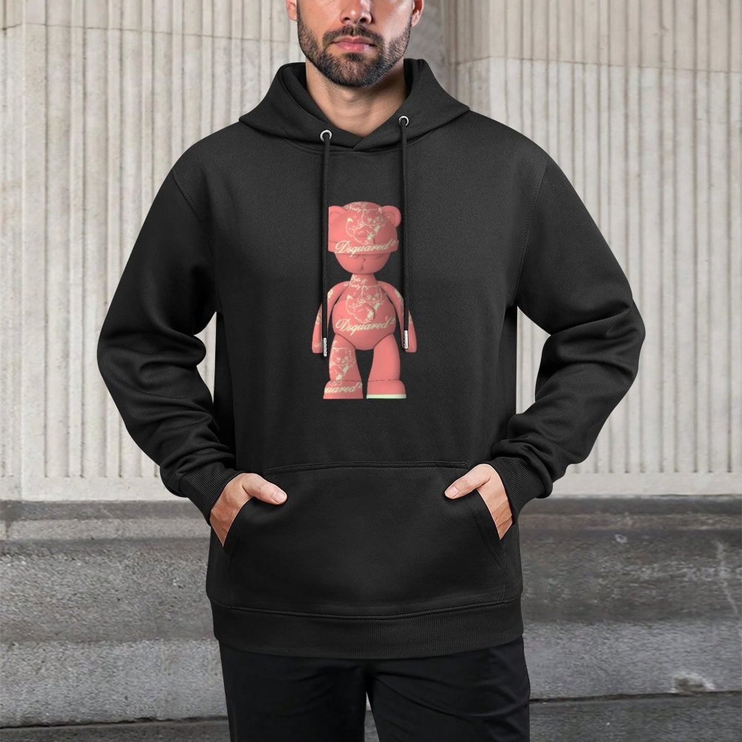 IPIB 250g Hooded Pocket Sweatshirt Front GraphicMen's Hooded  Sweatshirt6000123-2