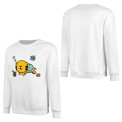 Front Patterned Long Sleeve TopCrisp Print Simple