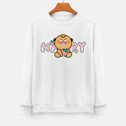 Front Patterned Long Sleeve TopComfort Solid