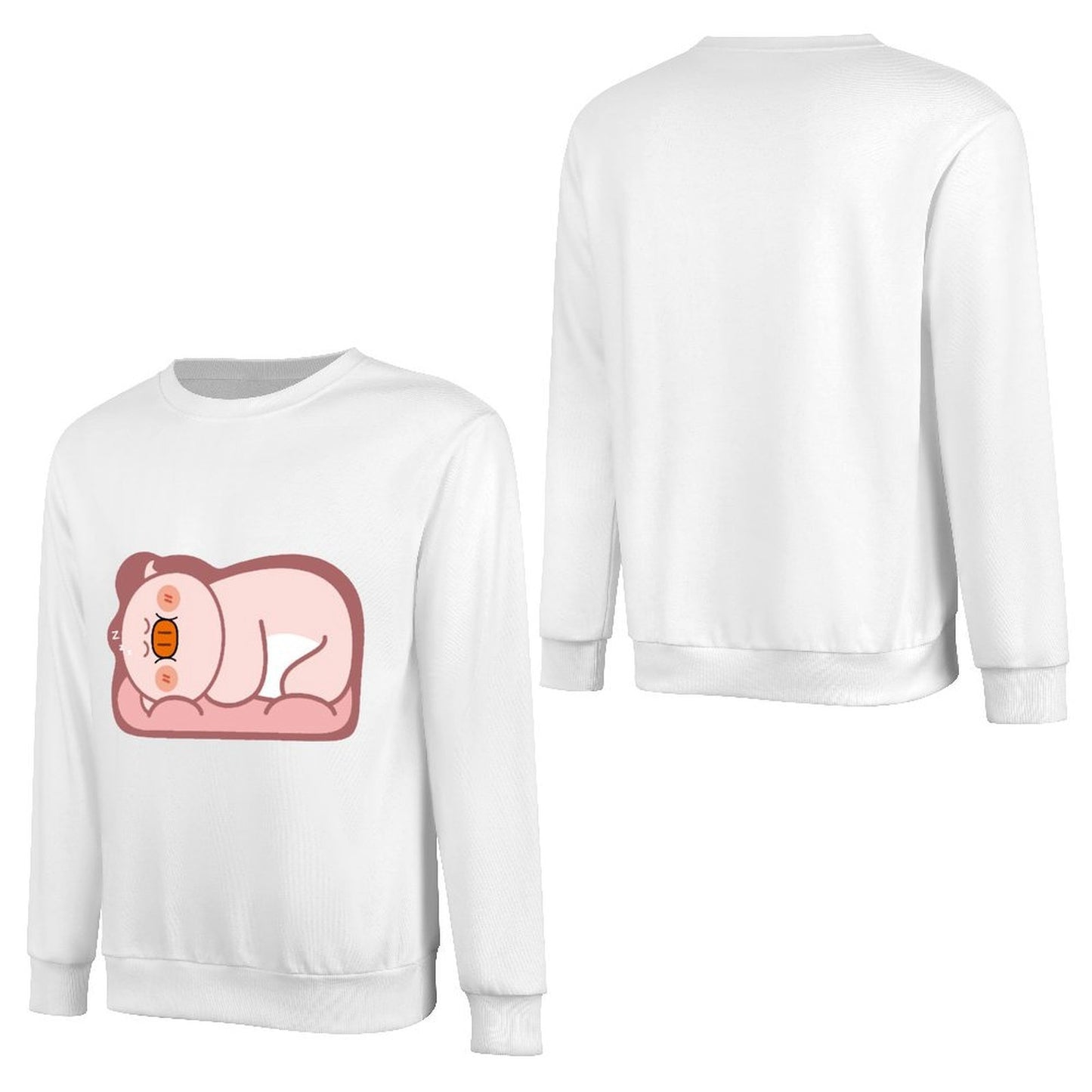 Front Patterned Long Sleeve TopSmooth Feel Clean Edges