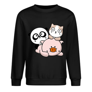 Front Patterned Long Sleeve TopVibrant Colors Relaxed Fit