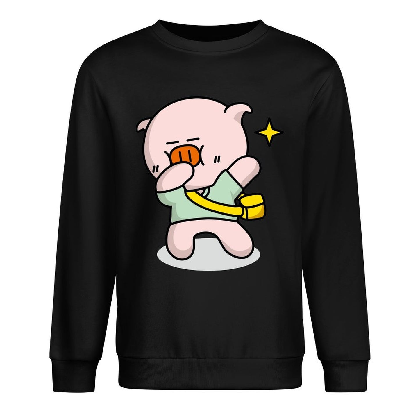 Front Patterned Long Sleeve TopTear-Resistant Fresh