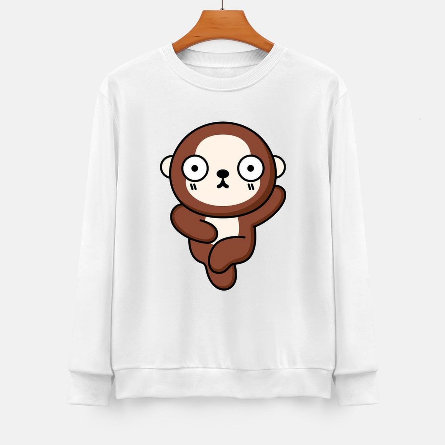 Front Patterned Long Sleeve TopSmoothWear AllDay