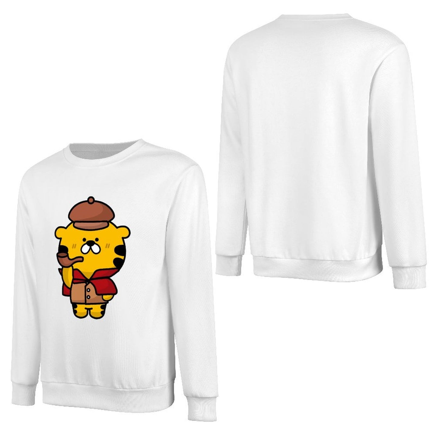 Front Patterned Long Sleeve TopStandard Midweight