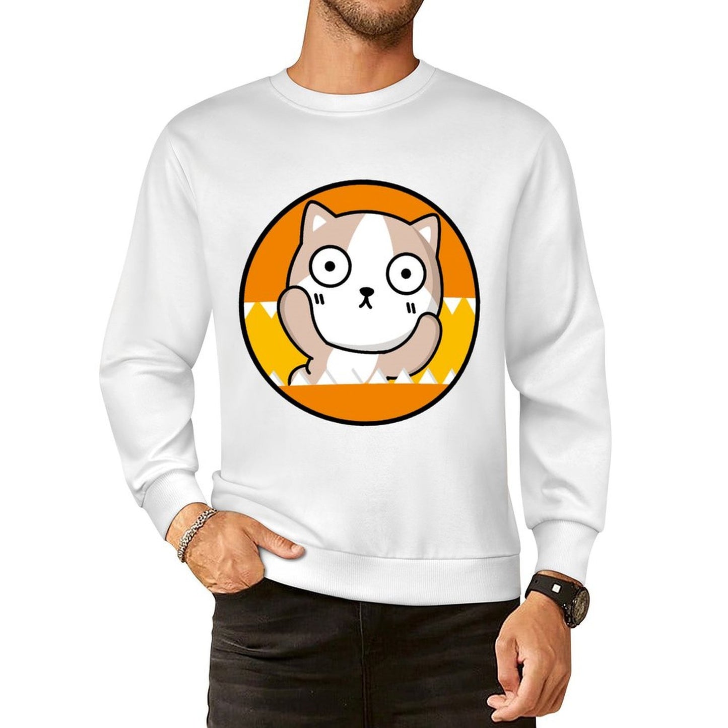 Front Patterned Long Sleeve TopBreathable Eco-Conscious