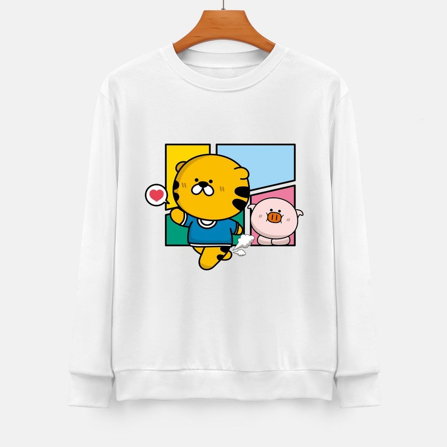 Front Patterned Long Sleeve TopBatch-Printed Relaxed