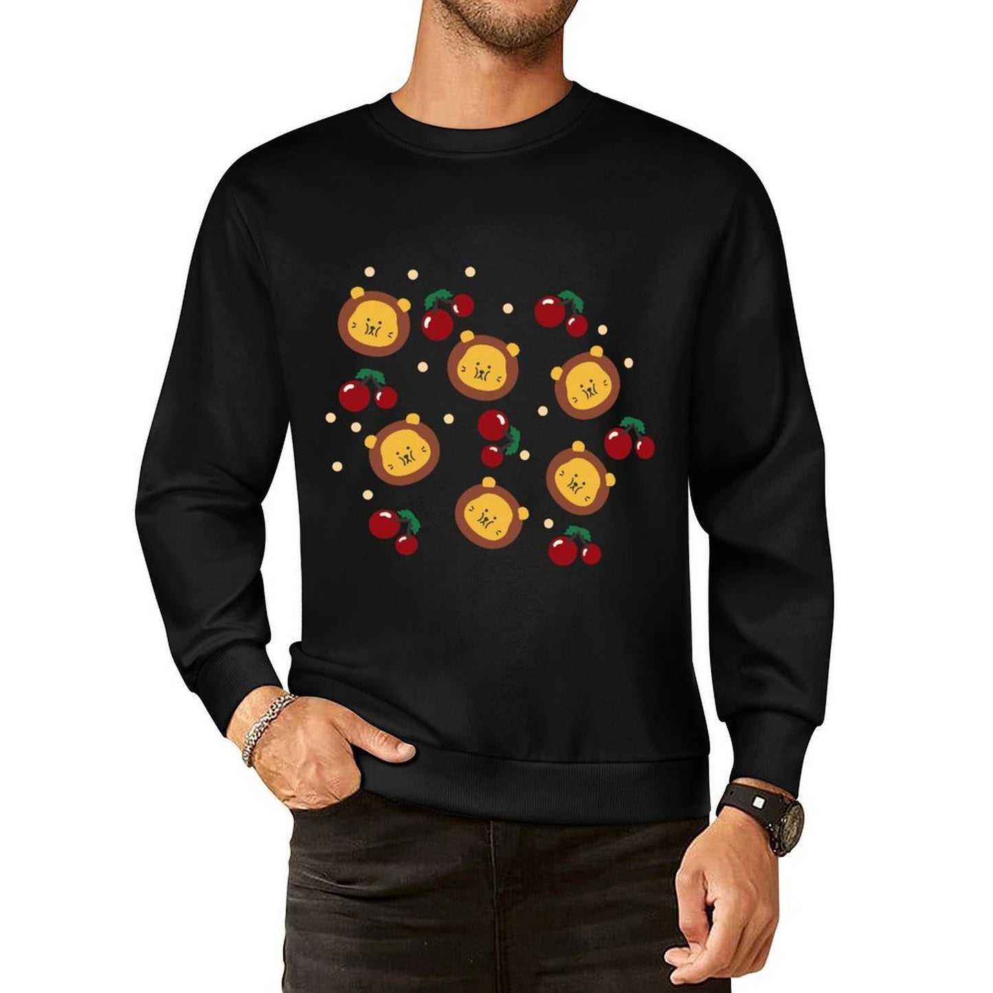 Front Patterned Long Sleeve TopDaily Wrinkle-Free