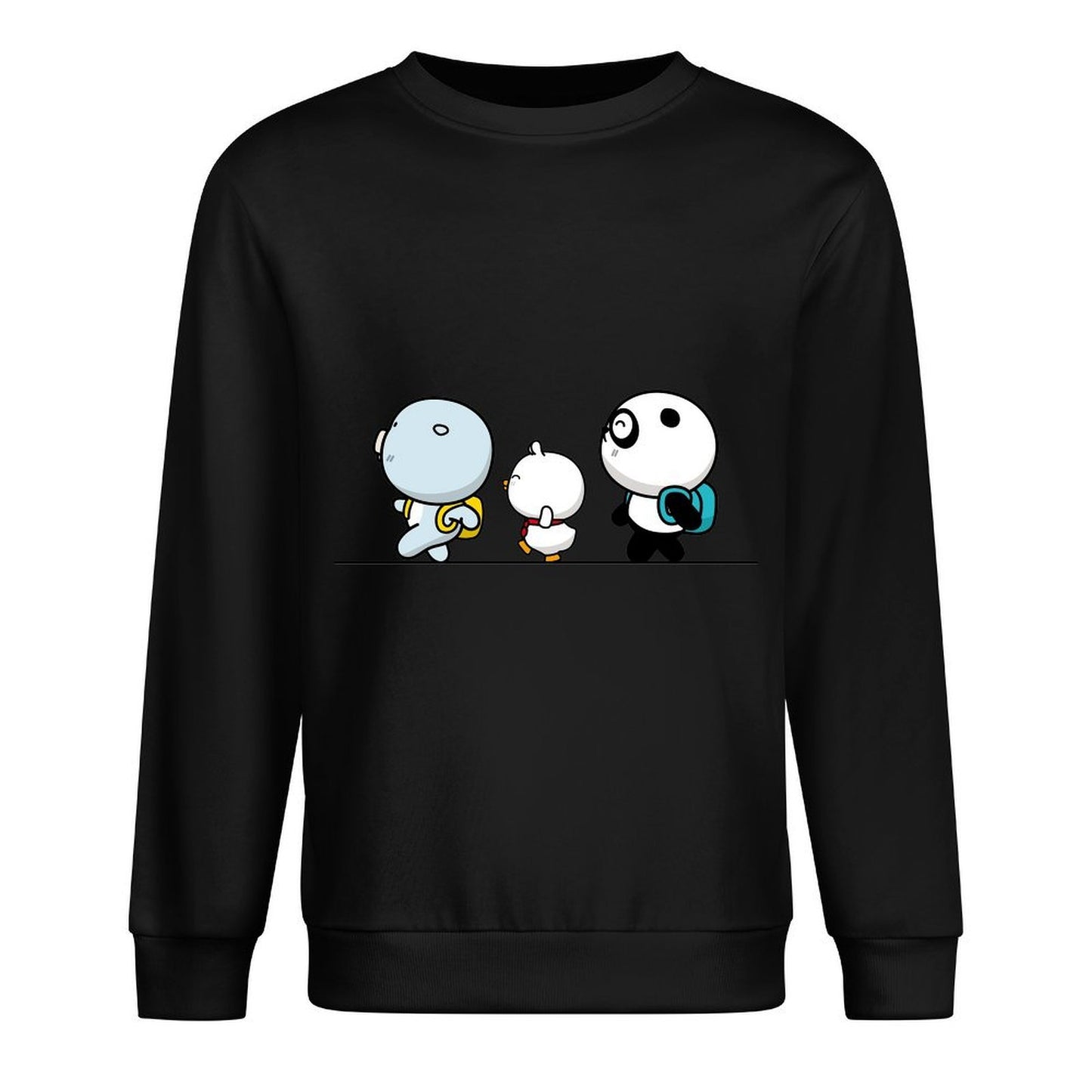 Front Patterned Long Sleeve TopShrink-Resistant Solid