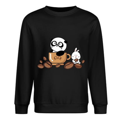 Front Patterned Long Sleeve TopOutdoor LooseFit