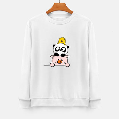 Front Patterned Long Sleeve TopDurable LooseFit