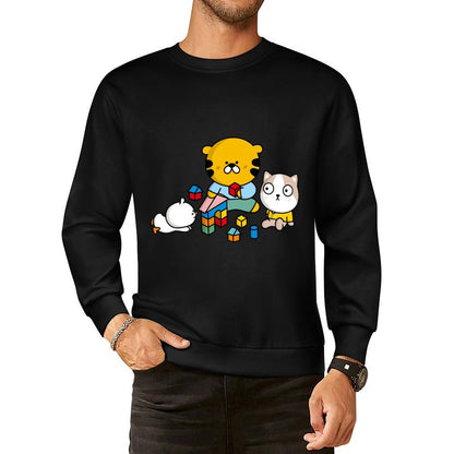 Front Patterned Long Sleeve TopOversized ModernFit