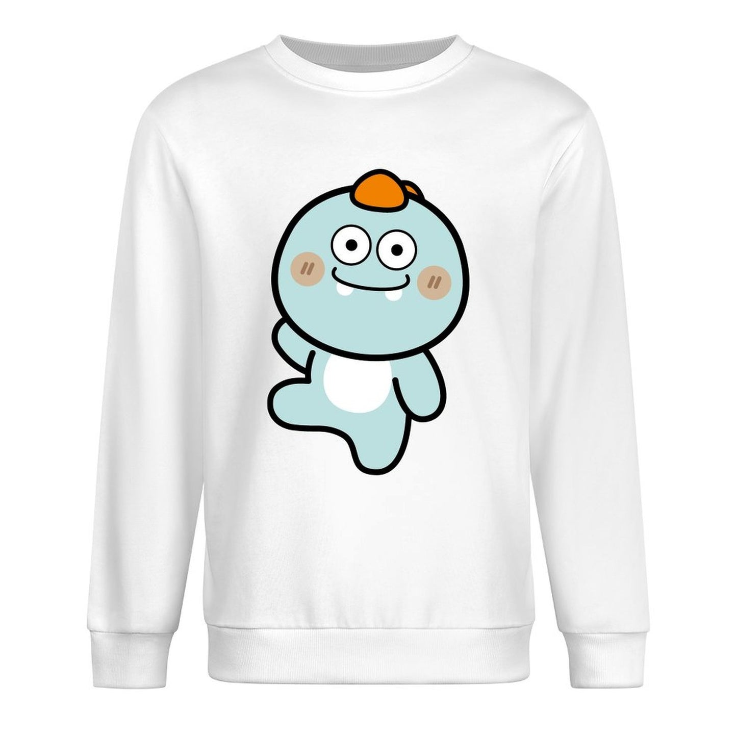 Front Patterned Long Sleeve TopRegular Smooth Feel