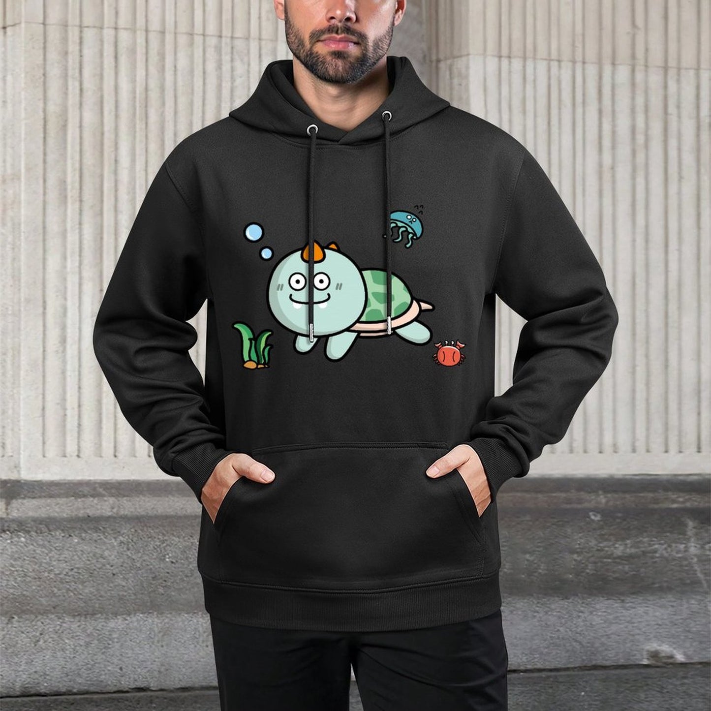 Basic EssentialFit Front Graphic Hoodies