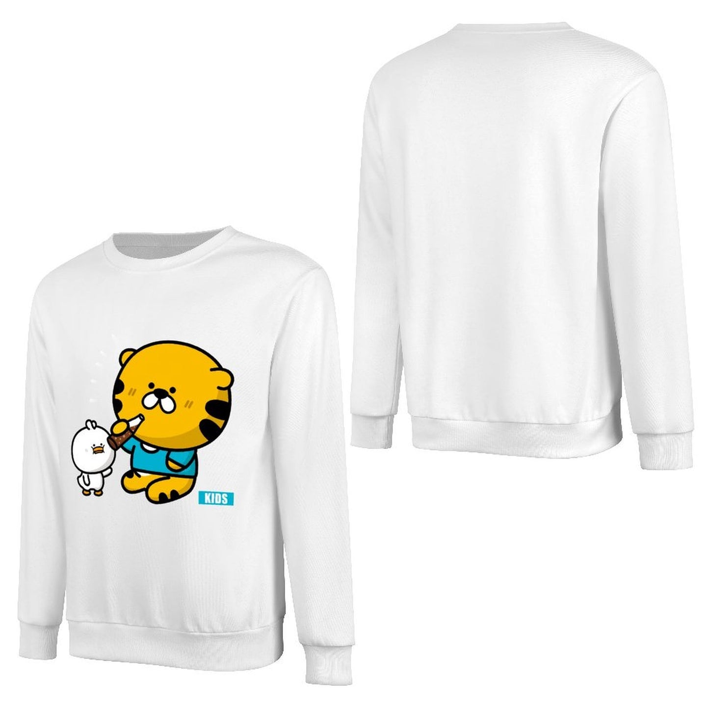 Front Patterned Long Sleeve TopNeutral Unisex