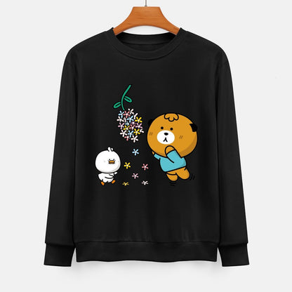  Front Patterned Long Sleeve TopStreet Essential