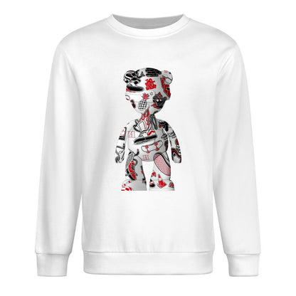 Long Sleeve With Front PatternCrew Neck Plain