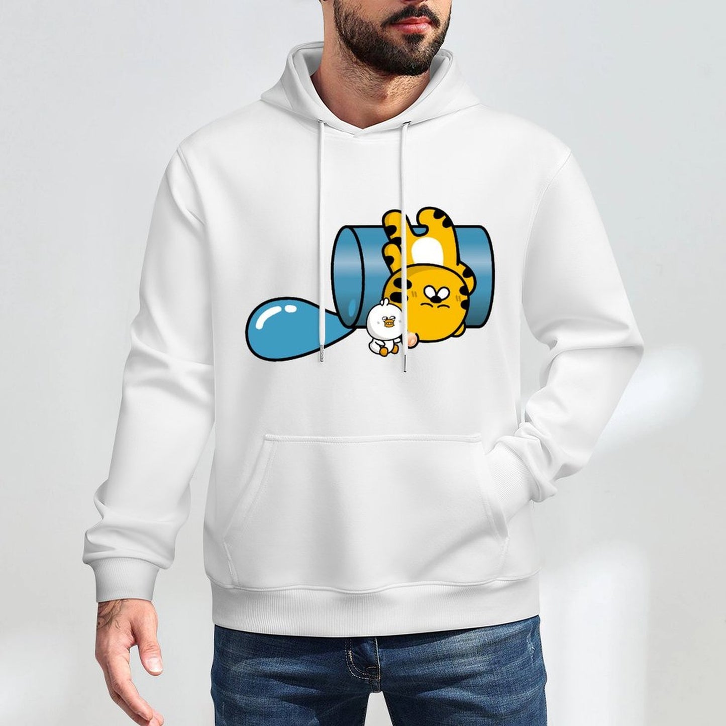100% Cotton Easy-Care Front Graphic Hoodies
