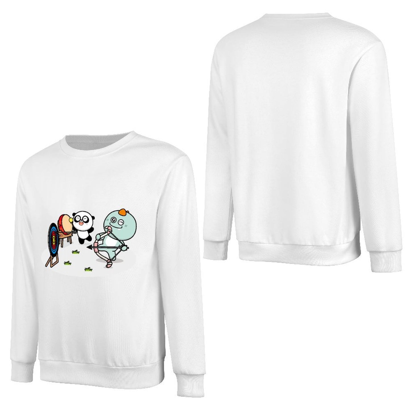 Front Patterned Long Sleeve TopMade-to-Order Double-Stitched