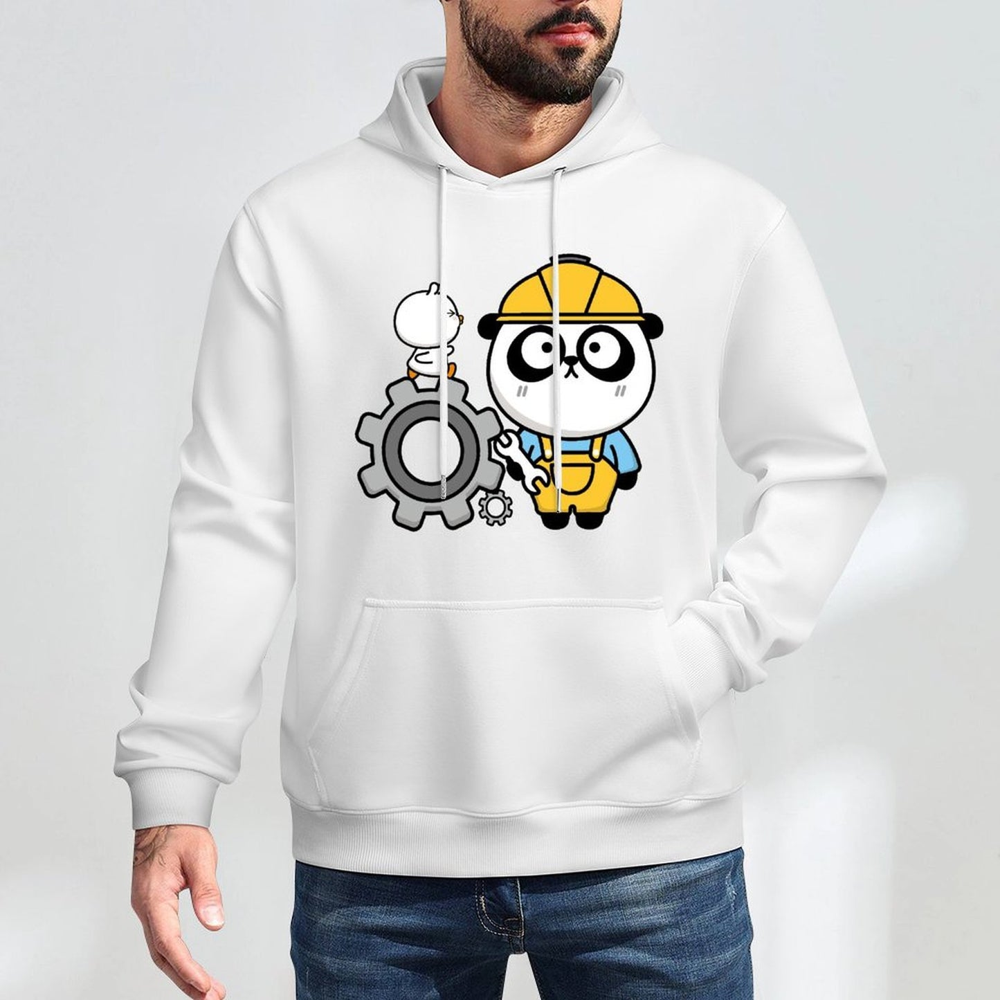 Studio Slim Fit Front Graphic Hoodies