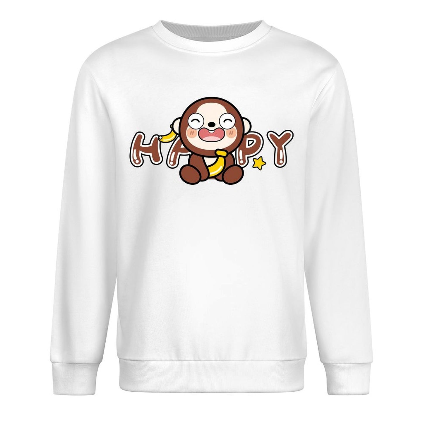 Front Patterned Long Sleeve TopRelaxed Fit Minimal