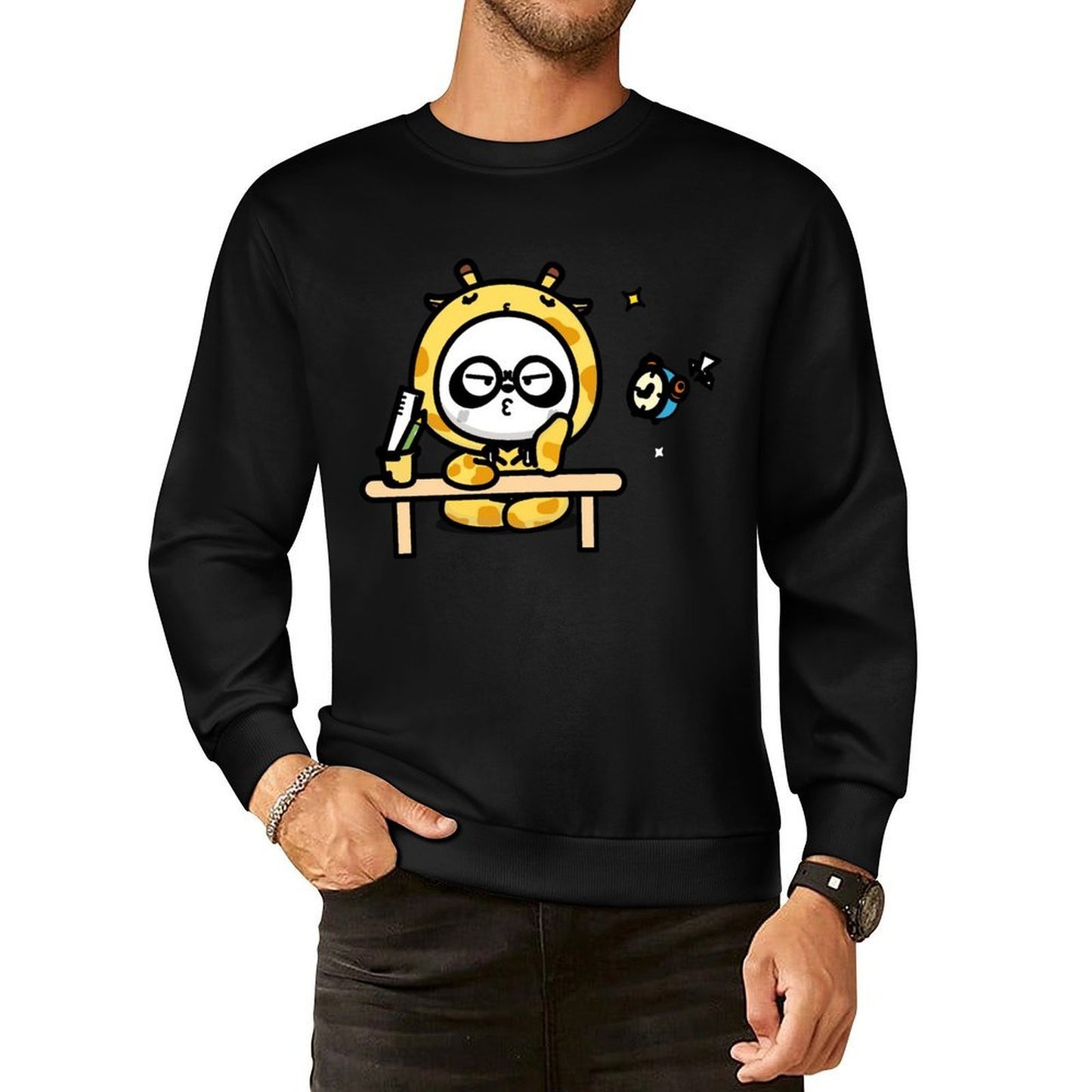 Front Patterned Long Sleeve TopClassicStyle EverydayTee