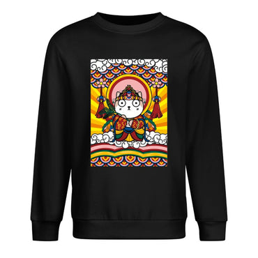 Front Patterned Long Sleeve TopEasyStyle Crew Neck