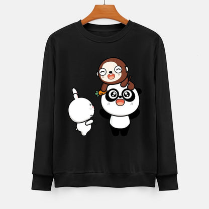  Front Patterned Long Sleeve TopCrew Neck Soft