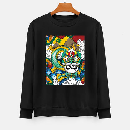 Front Patterned Long Sleeve TopCotton Softstyle