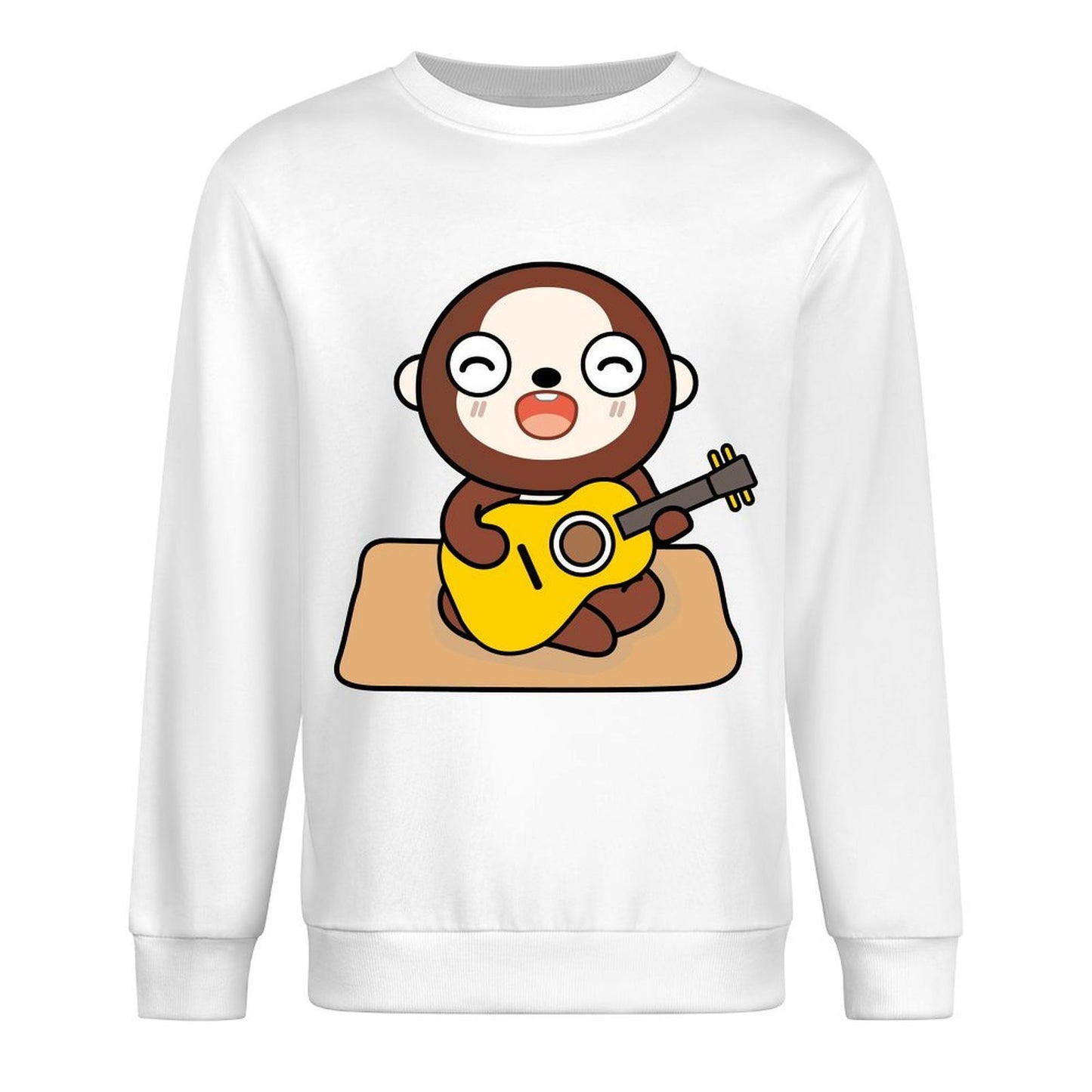 Front Patterned Long Sleeve TopModernFit Batch-Printed