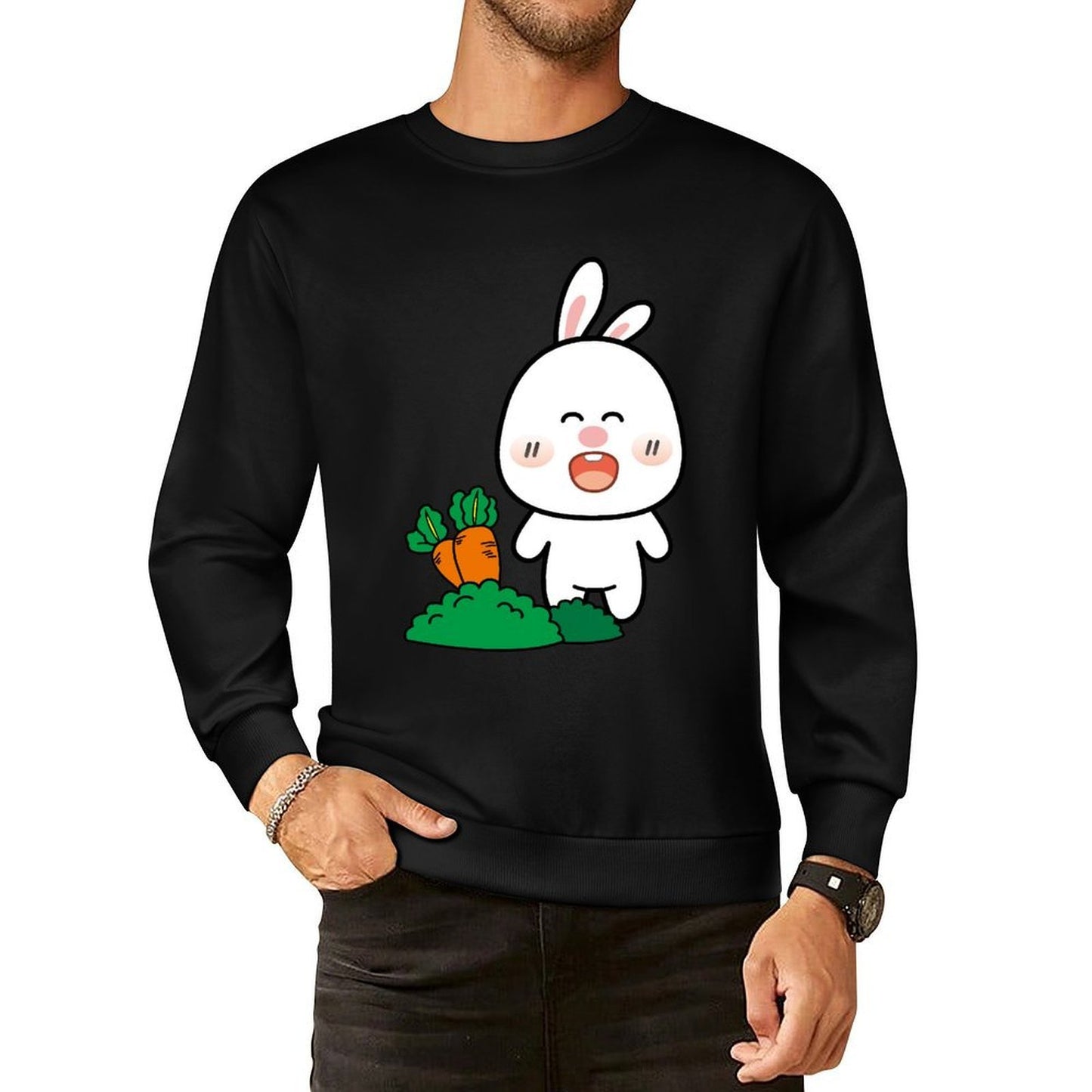 Front Patterned Long Sleeve TopBreathable Indoor