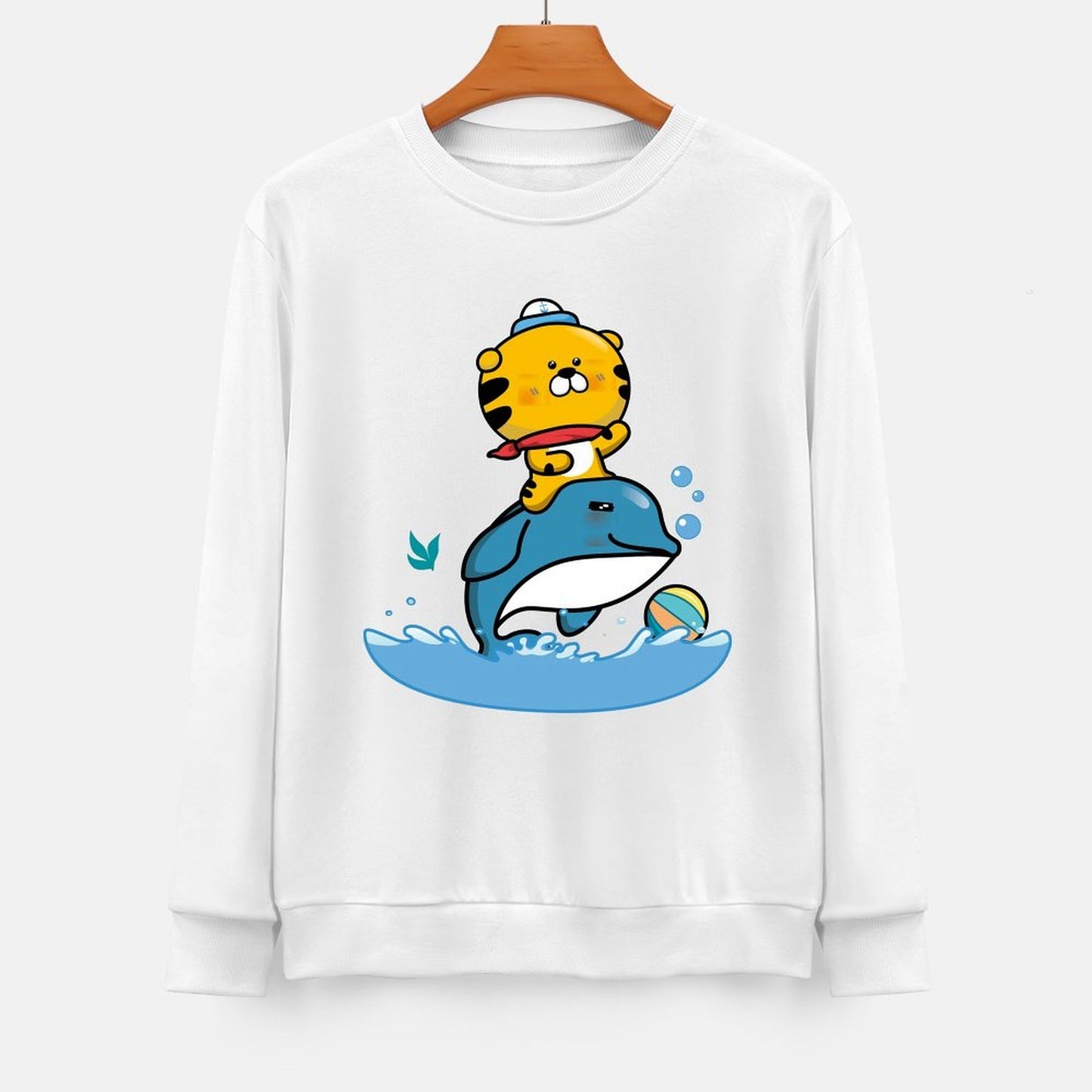 Front Patterned Long Sleeve TopPure Smooth Feel