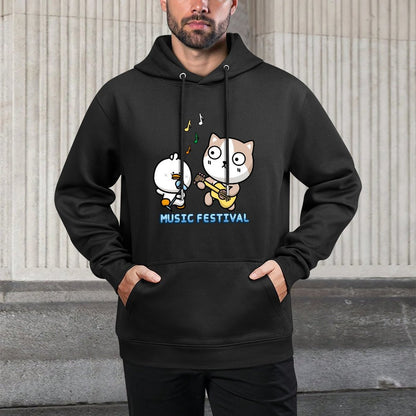 Regular LooseFit Front Graphic Hoodies