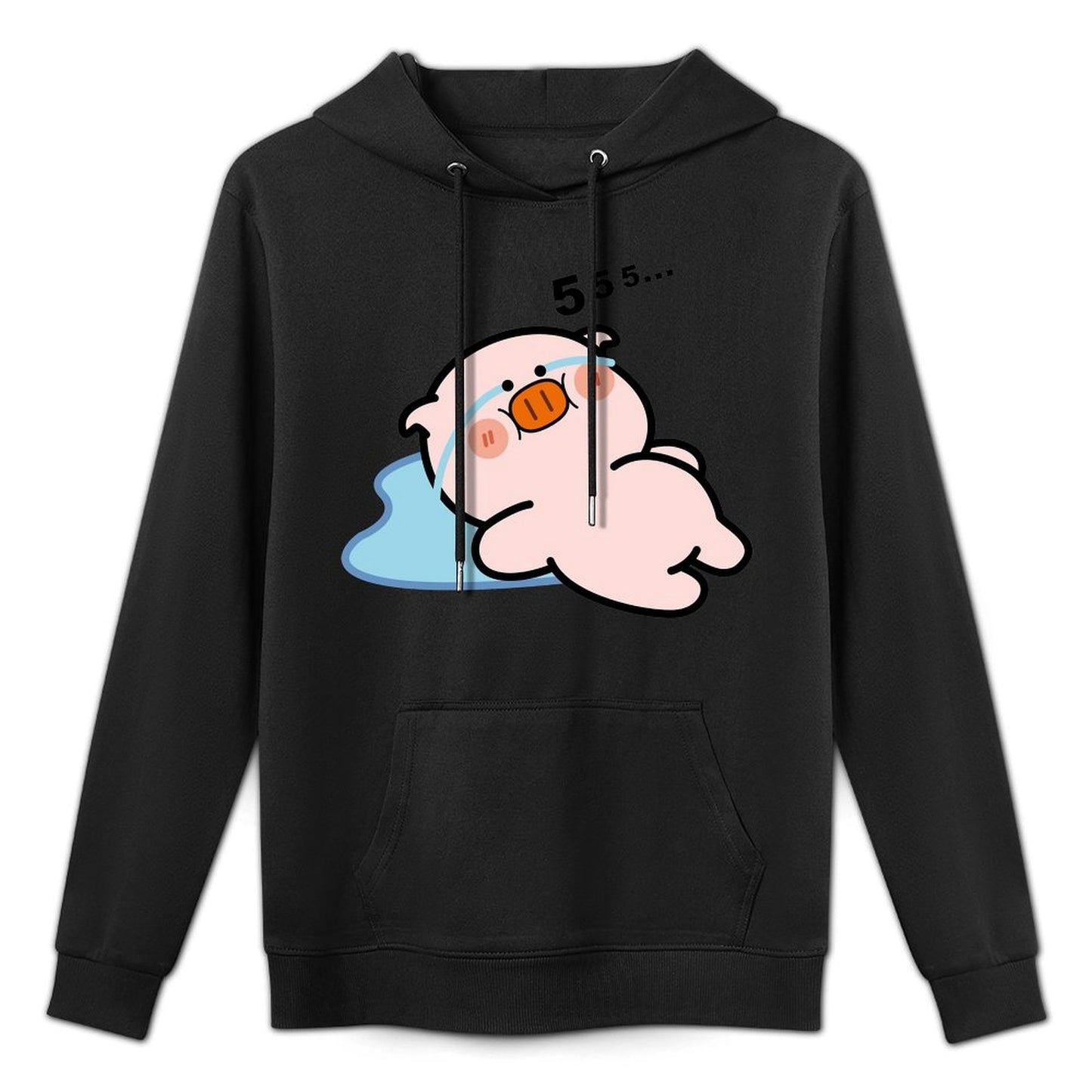 Crisp Print Minimalist Front Graphic Hoodies