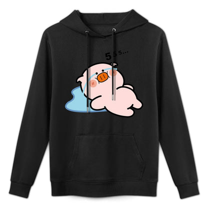 Crisp Print Minimalist Front Graphic Hoodies