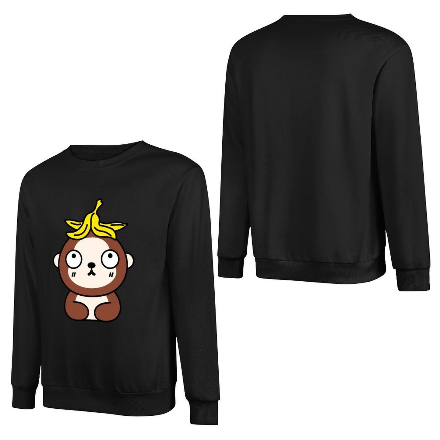 Front Patterned Long Sleeve TopSimple Smooth