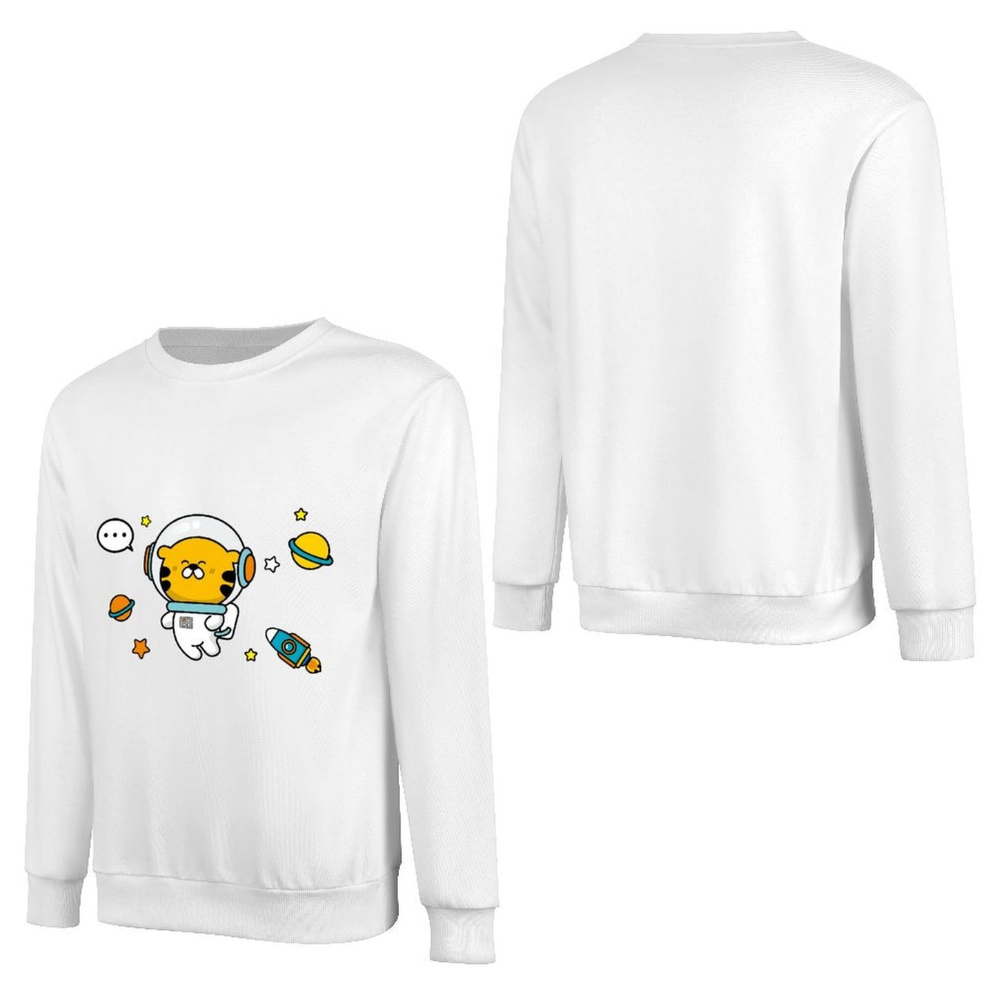 Front Patterned Long Sleeve TopStandard Neutral