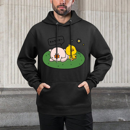 LooseFit Tear-Resistant Front Graphic Hoodies