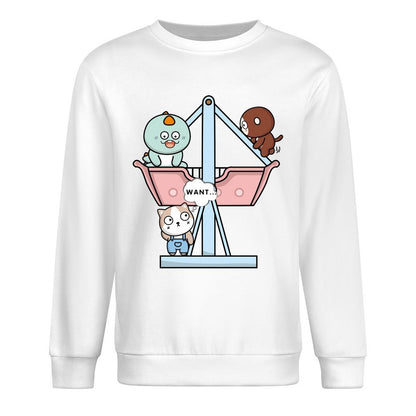 Front Patterned Long Sleeve TopColorfast Strong