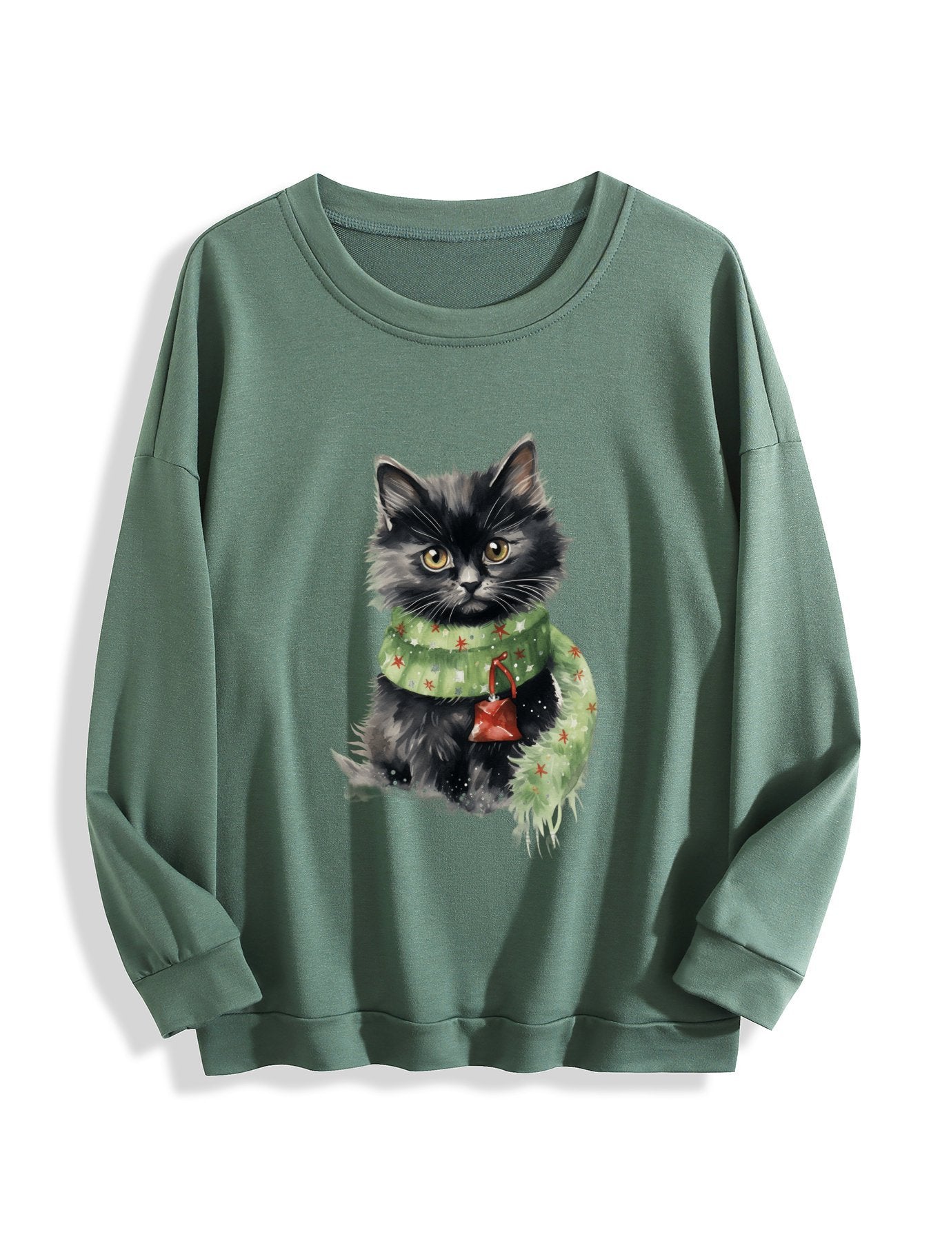 Customizable Christmas-themed long-sleeved Christmas Black CAT