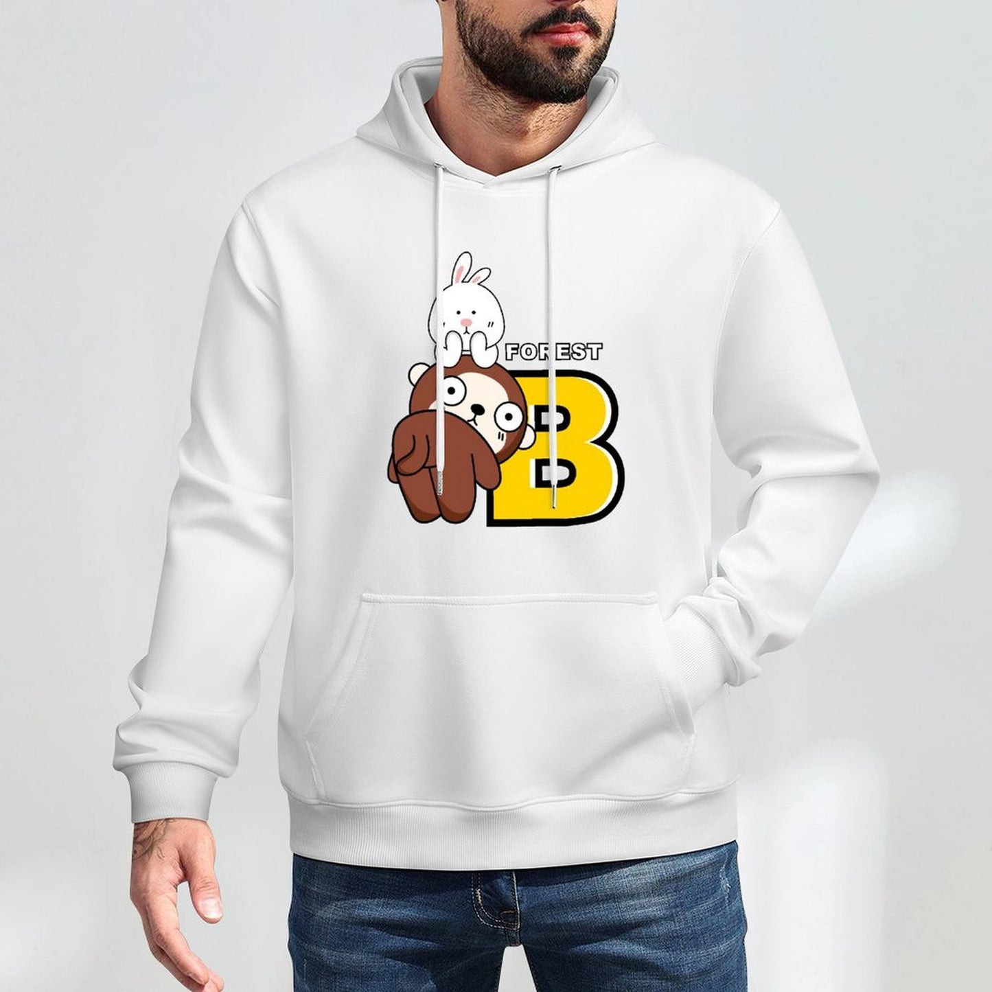 Double-Stitched Lifestyle Front Graphic Hoodies